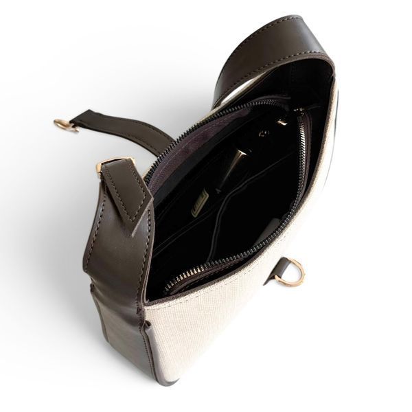 Geanta Baguette Canvas MR-50027А Dark Brown foto