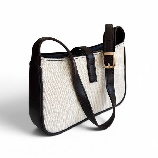 Geanta Baguette Canvas MR-50027А Dark Brown foto